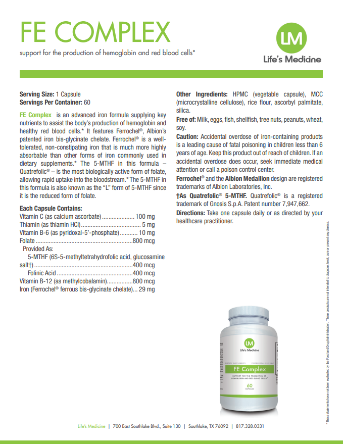 Fe 2 Complex FE Complex – Life's Medicine